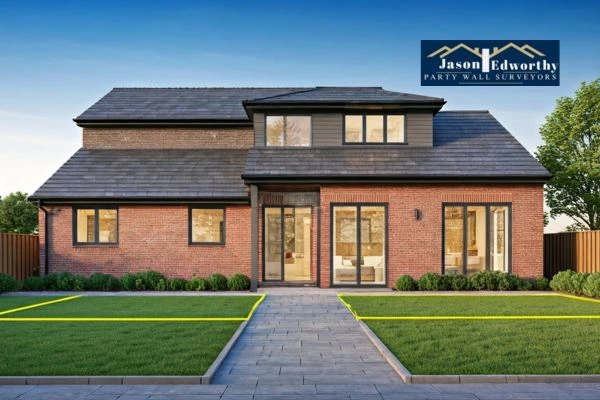 Home extension focusing on boundary line Poynton